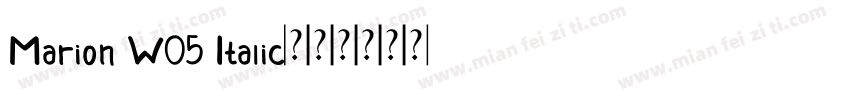 Marion W05 Italic字体转换